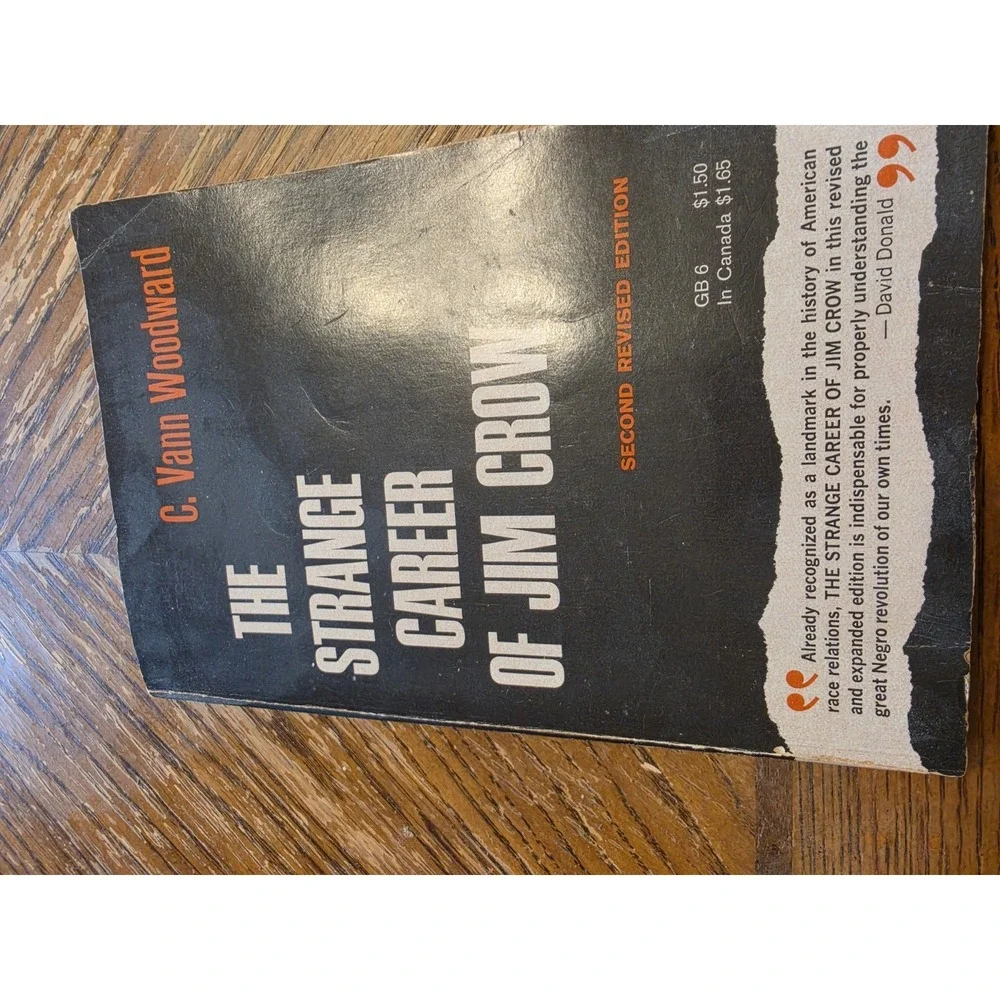 The Strange Career of Jim Crow Paperback 1968 by C Vann Woodward